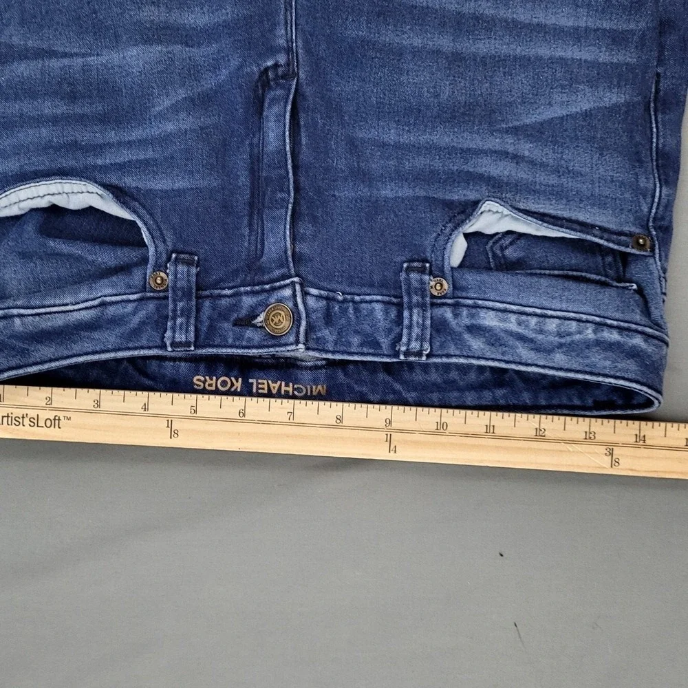 MICHAEL KORS Izzy Skinny Jeans Women Blue Wash Stretch Cotton‎ Blend Size 6